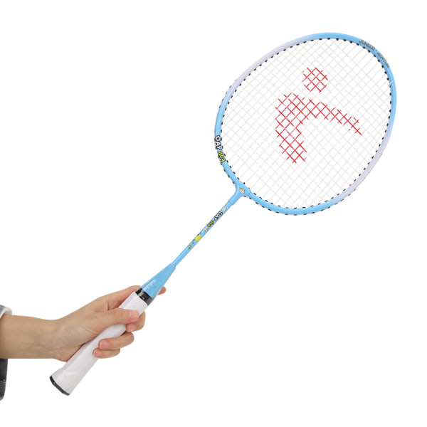 Ett par Aluminiumlegering Tecknad Barn Badmintonracket Utomhussport Fritid ToyBlue