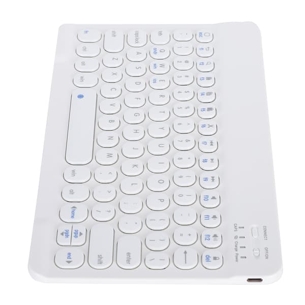 Trådlöst Bluetooth-tangentbord ultratunt retro punk för Windows OS X/Android IOS (vit)