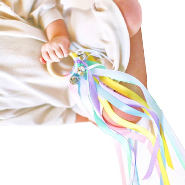 Handband Kite Träring Ljusa Färger Pedagogisk Sensorisk Leksak Band Streamer Kite för Lekrum Dans Typ 4 (med Klocka)
