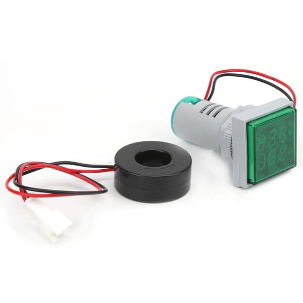AD16‑22FVA 2-i-1 Voltmeter Amperemeter Spänningsströmmätare Testare Mätindikator Grön