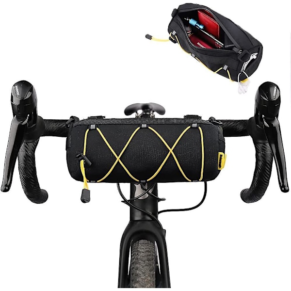 Pro Road Bike Styrtaske - Sort og Gul, 1 stk