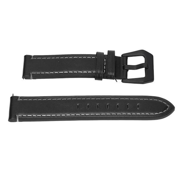 Smartwatch-reim i skinn med bredde på 20 mm, vintage lærreim med spenne i rustfritt stål for Amazfit GTS - svart