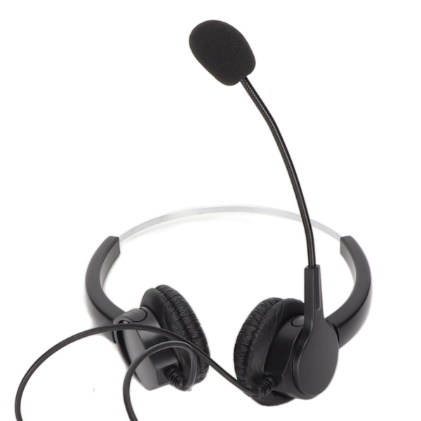Call Center Headset 3,5 mm plugg kablet datamaskin hodetelefon med støydempende mikrofon for telefon bærbar PC nettbrett
