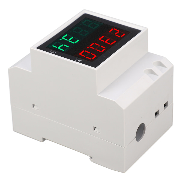 Voltmeter Ammeter 4-siffrig display DIN-skena montering enfas spänning ström meter 0,1-99,9A AC80-300V