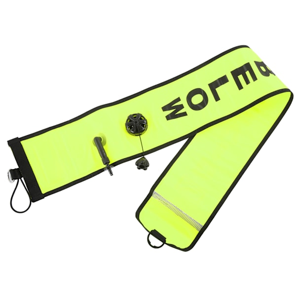 120x15cm Scuba Dykning Overflade Markør Bøje Høj Synlighed Oppustelig Overflade Markør Signal RørGul Grøn
