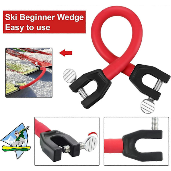 2025 Ny 4-delt Skituppkobling Trener Ski Treningshjelp Skikilehjelp for Nybegynnere Skitrening, Variou