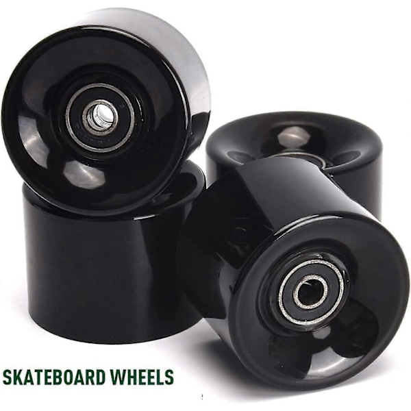 60mm Longboard Skateboard Hjul Hårdhed 78A Polyurethan Cruising Hjul Gratis 608 Lejer og Afstandsstykker Sæt med 4