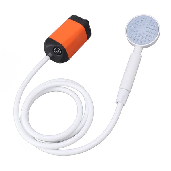 Elektrisk udendørs campingbruser 10W 4800MAH 5V 2A Elektrisk tryk udendørs bruser til surfing dykning orange