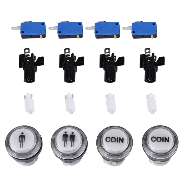 LED Arcade Push Button Kit - Osa 1: Player 2 & Coin Buttons