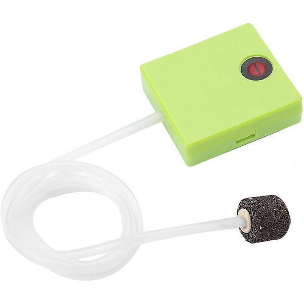 Bærbar batteridrevet akvarieluftpumpe med luftsten og slange til akvarier og hydroponics
