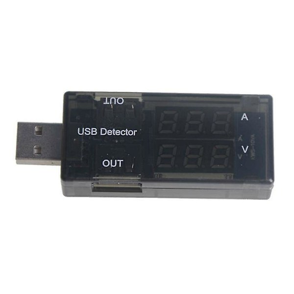 USB Spænding Strøm Tester - Oplader Doktor - USB Batteri Checker - Voltmeter Amperemeter Multimeter - Mobil Strøm Panel Monitor Måler DC