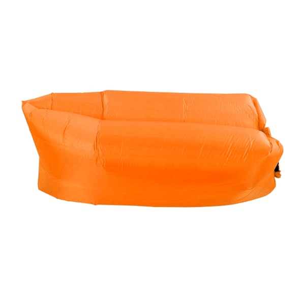 Oppblåsbar solseng luft sofa bærbar sammenleggbar komfortabel oppblåsbar sofa med oppbevaringspose for utendørs camping oransje