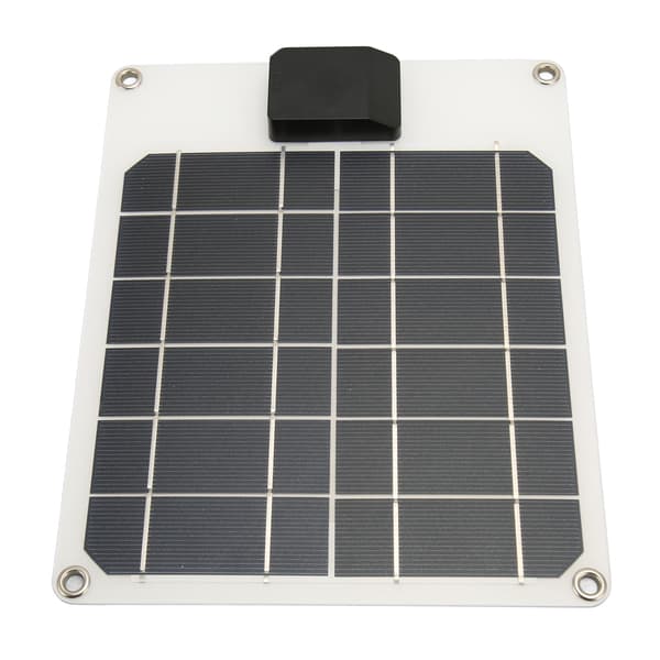 Mini Solar USB-panel 6W 5V IP67 Vattentät Monokristallin Säkerhetsskydd Kompakt Solcellsmodul för Backpacking Vandring Vit