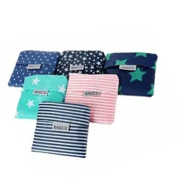 10 stk. handlepose sammenleggbar polyester stor kapasitet gjenbrukbar handlepose for husholdning