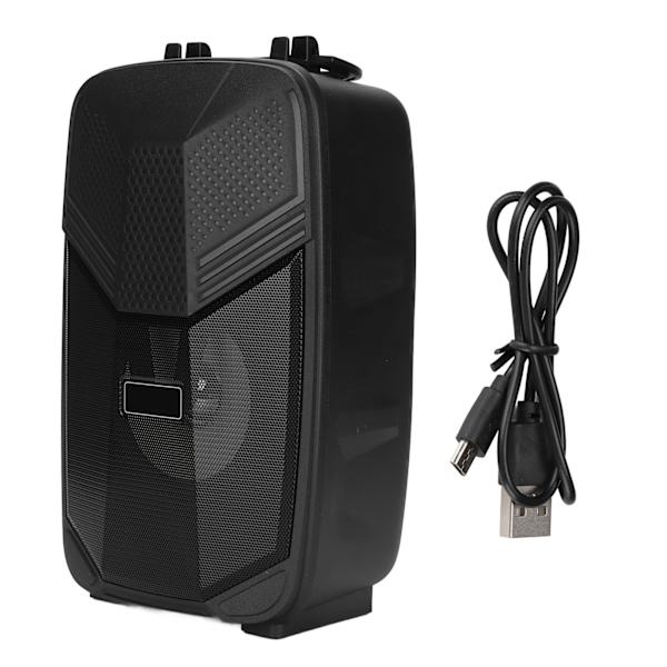 4 tuuman kannettava karaoke-kaiutin LED-valoilla, neliötanssin subwoofer-kaiutin ulkotiloihin, musta