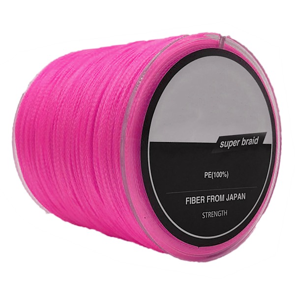300m PE Fiske Linje Karpfisk 4 Strängar Flätad Anti Bite Linje Tillbehör för Reservoar Lure Fiske Rosa0.6