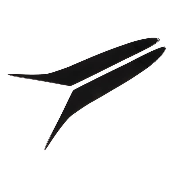2 STK Frontlykt Øyenbryn Glans Svart Dekorasjon Myk Plast Erstatning for Mazda RX8 2004-2008