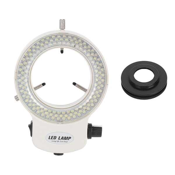 Säädettävä 144 LED-rengasvalonlähde stereomikroskoopille ja kameralle AC100-240VEU-pistoke