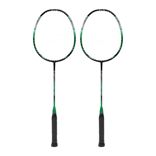 2 stk. Carbon Fiber Badminton Ketsjere Ultra Letvægt Voksen til Træning Konkurrence Rekreation Grøn