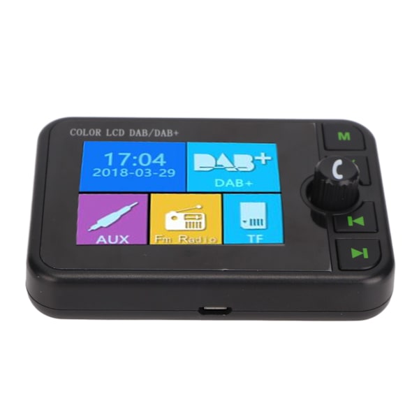 Bil Bluetooth Digital Modtager DAB DAB+ FM Bluetooth Håndfri 2,4 tommer Farve LCD Display 3,5 mm Jack Digital Bilradio