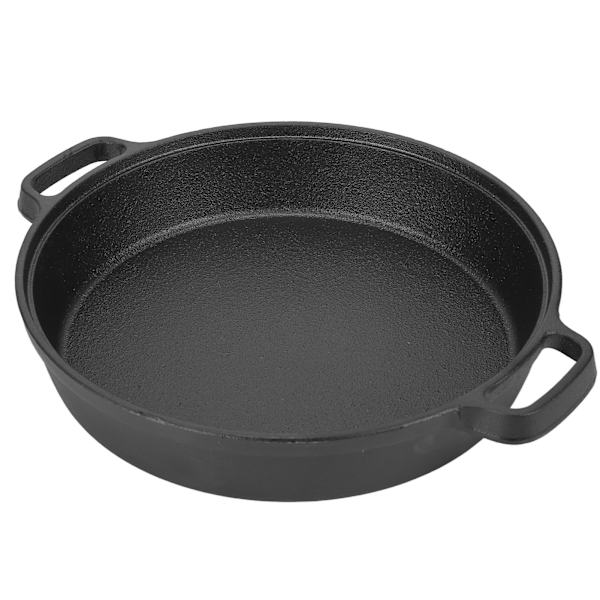 25 cm:n paksuinen pannukakkupannu valurautainen tasapohjainen 2-kahvainen keittiöpaistinpannu kotitalouksille