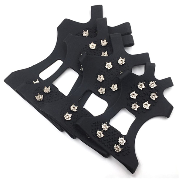 1 par Crampons Ice Traction Cleats Non Slip Sko Greb 10 Spikes Ice Cleats til Sko Støvler Traction Cleats til Udendørs Gåture på Sne og Is