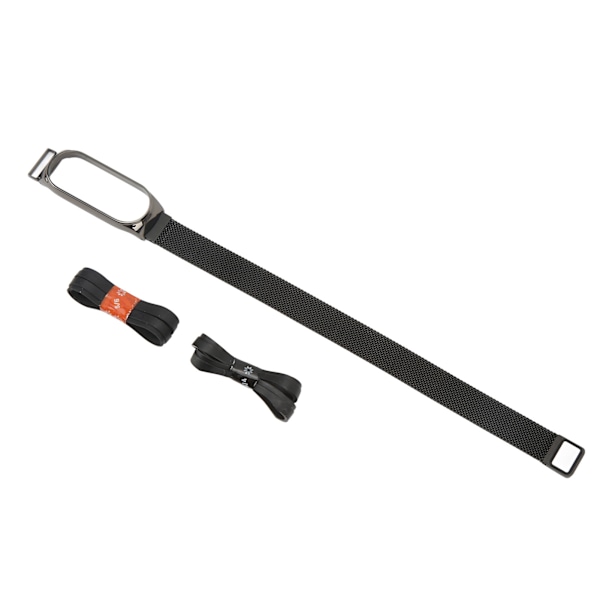 Rem for Xiaomi Smartwatch 304 Rustfritt Stål Rem Metall Armbånd Erstatning Magnetisk Svart for Mi Band 7