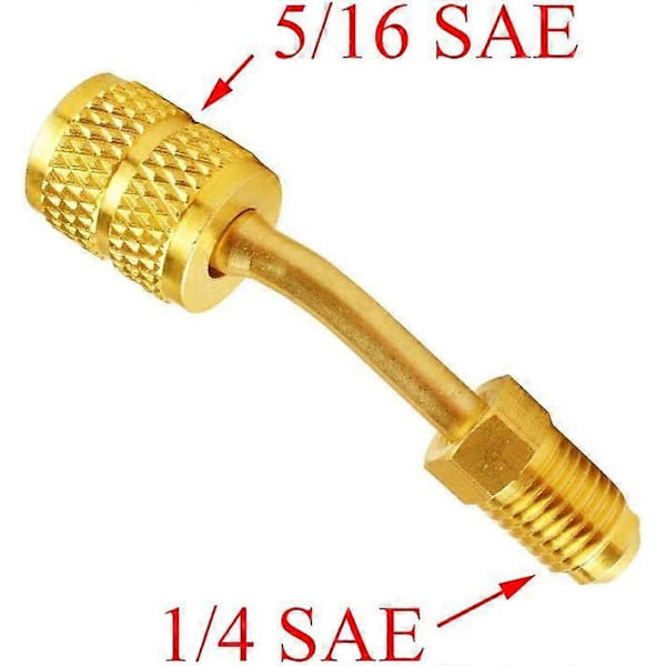 R410a Adapter til Mini Split HVAC System - Ny Stabil Messing Konnektor Adapter til Aircondition 2 stk