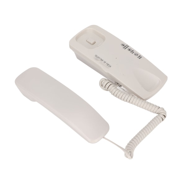 KXT1042 Väggtelefon Trådbunden fast telefon med Mute Redial-funktion Distributionsgränssnitt Oval knappdesign (Vit)