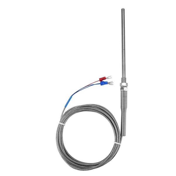 M8 Gjenge PT100 Platinium Resistor Termoelement 100mm Probe Temperatursensor Ledning 0-400℃ (3 m)