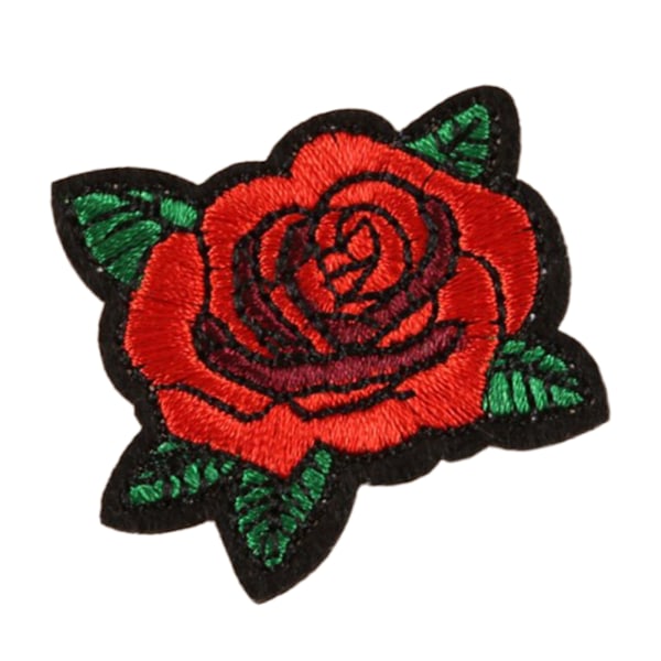 Rose Patch 1,6x1,5in Lys Farge Enkelt å Bruke Holdbar Multi Purpose Jakke Patch for Klær Bag Sko
