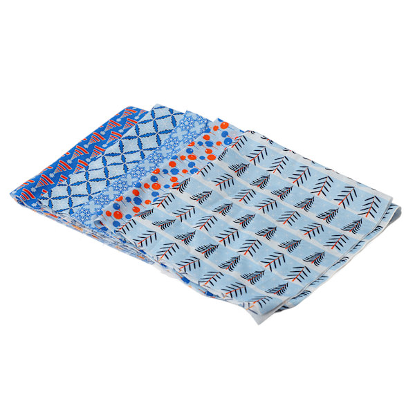 5 st printed tyg 19,7 x 19,7 tum gör-det-själv hantverk Mjukt hudvänligt sömnadstyg för plånböcker Quiltning Patchwork