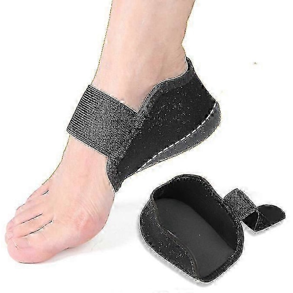 2 Stk. Hælbeskyttere Plantar Fasciitis Hælpuder sorte