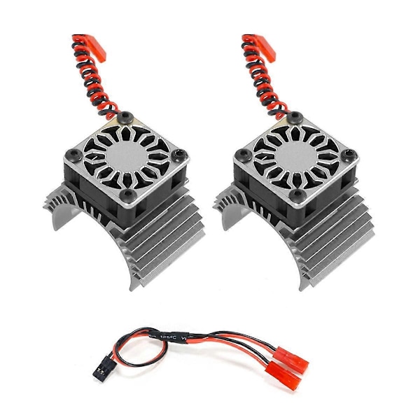RC Motor Kylfläkt Kylare 36mm för RC Bil 1/8 1/10 Skala Svart
