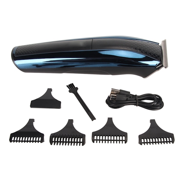 Electric Hair Clipper Professional USB Rechargeable LCD Display Hair Cutting Trimmer with 5 Guide Combs