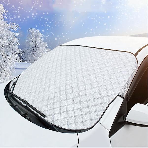 Tjockt Bilvindruteöverdrag - Skyddar Mot Snö, Is, Frost, Sol, UV, Damm och Vatten - Perfekt Passform för Bilar och SUV:ar