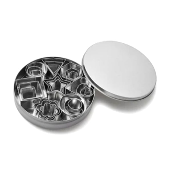 24 stk kakeformsett kjeksform 430 rustfritt stål grønnsak fruktform for DIY baking matlaging