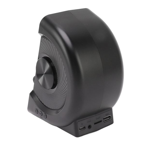 3 i 1 Bluetooth-högtalare PC ABS väckarklocka med trådlös laddning för sängbord 10W Svart