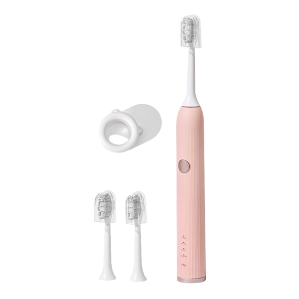 Elektrisk tandbørste Blød børstehår Vandtæt Effektiv rengøring USB Genopladelig til Home Travel Pink