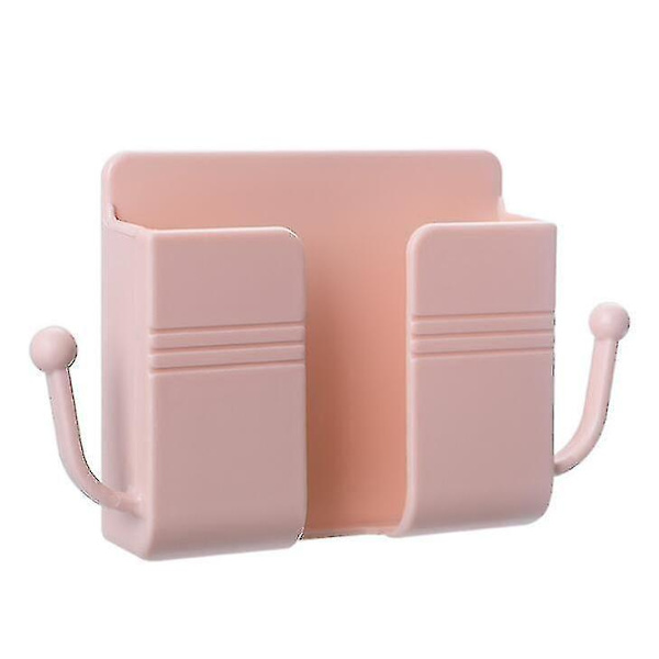 Väggmonterat mobiltelefonstativ - 2-pack, självhäftande laddningsställ rosa