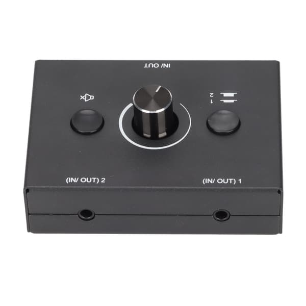 3,5 mm Switcher 2 Input 1 Output Eller 1 Input 2 Output Splitter Switcher Boks med Én Knap til Lydløs