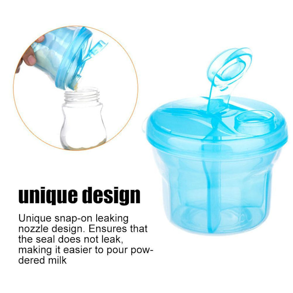 Mjölkpulverdispenser 3 sektioner Matbehållare Baby Formula Förvaringsbehållare Matlåda för utomhusresor