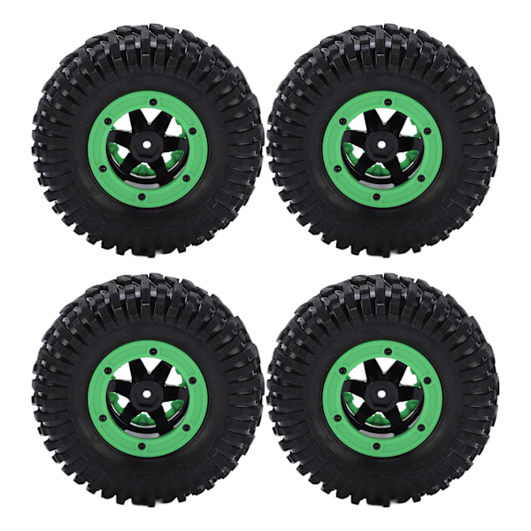 4 st gummibilar 1/10 RC mjuka gummibilar för racing RC terräng på väg bilaccessoarer grön