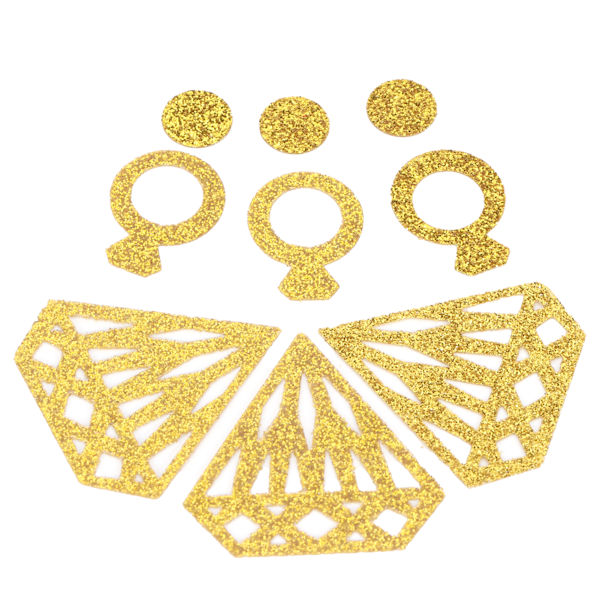 Konfetti med diamantform til forlovelsesfest og bryllupsfest