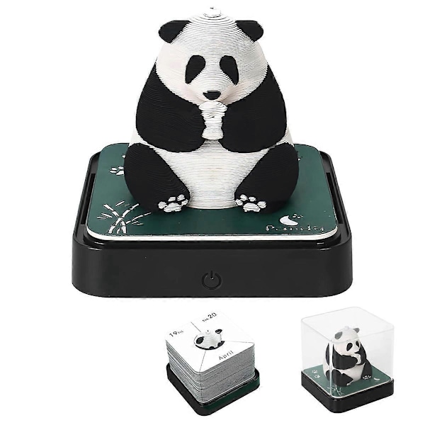 3D Konstkalender 2024, Time Piece Kalender Panda