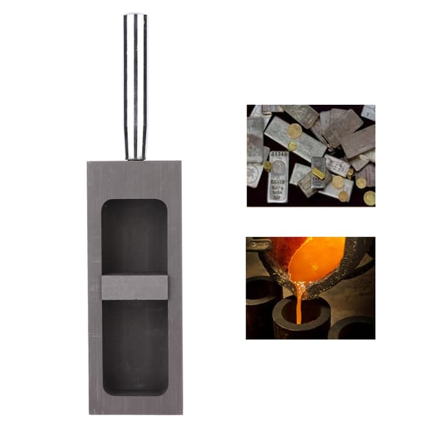 Ren Grafit Ingot Støbeform Digel Til Guld Sølv Smeltning Støbning Raffinering (1kg)
