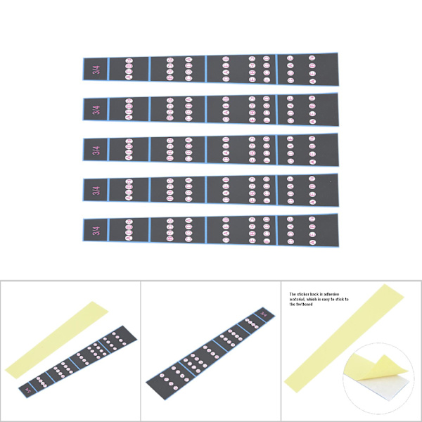 5kpl Viulun otelautatarra Otelautateippi Fretless Fingering Opas aloittelijalle (3/4)