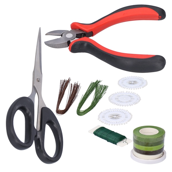 14 osainen DIY kukkatyökalusarja, teippi, maaliraita, kukka-asetelmatyökalu