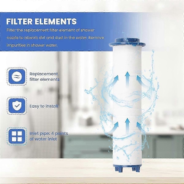 12 st Turbo Fläkt Duschhuvud Filter - Används kompatibelt med Propellerdriven Handhållen Duschhuvud Högt Tryck - Duschhuvud