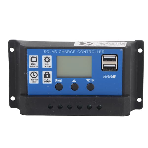 30A Solar ladekontroller Digital skjerm Fotovoltaisk instrument Intelligent regulator